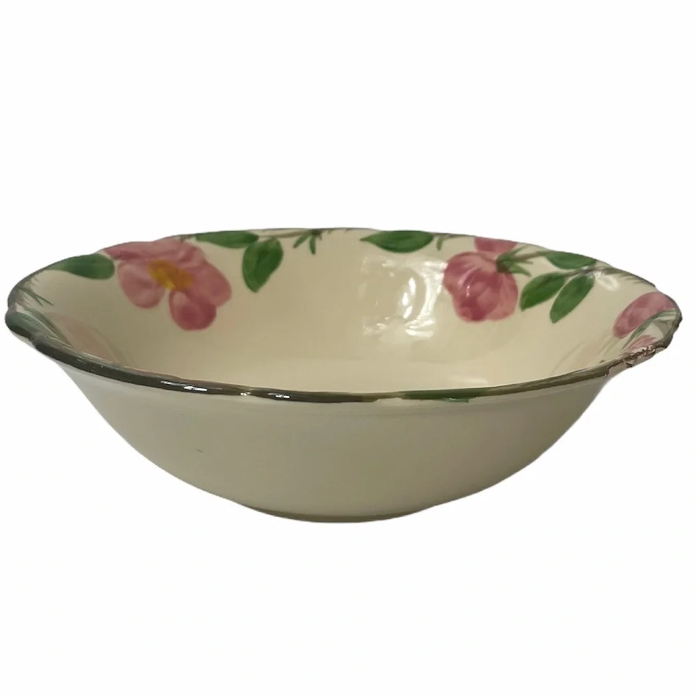 Vintage Desert Rose Franciscan Hand Painted Bowl Floral Roses Antique Decor